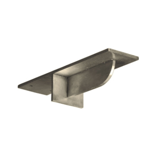 3in.W x 10in.D x 2in.H Heaton Hidden Support Bracket with 6in. Support Depth, Stainless Steel